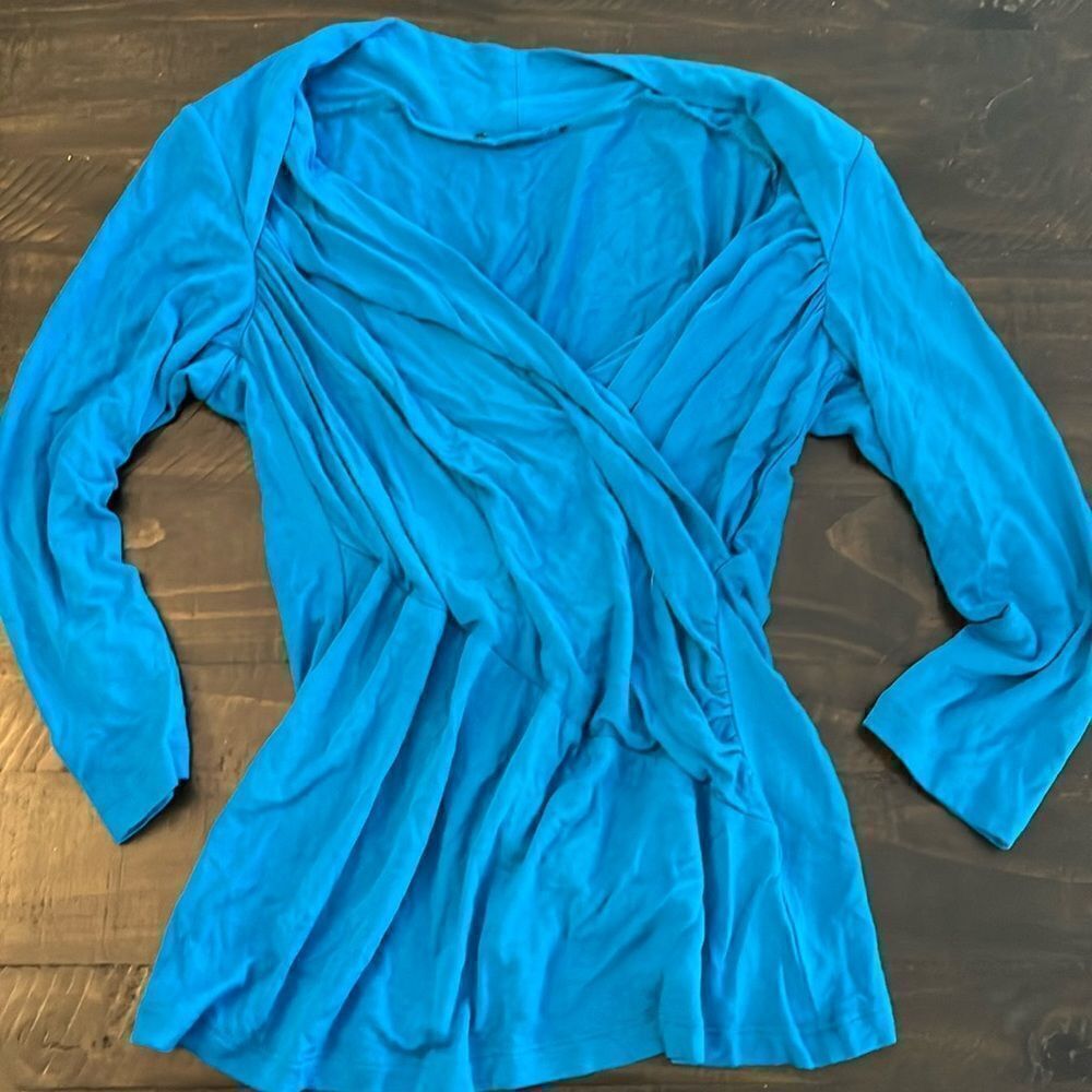 Blue long sleeve top